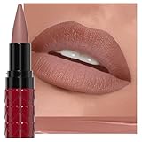evpct Real Nude Lip Liner Combo Set for Older Women Long Lasting Waterproof, Nude Gradient Matte Lipstick Lips Stick Crayon Pencil Cream Lip Liner and Lipstick Combo Makeup, Flawless Ombre Effect