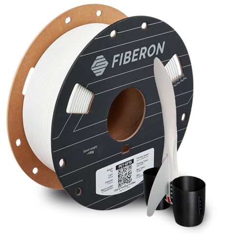 Image of Polymaker Fiberon White PET-GF15 3D Printer Filament 1.75mm 1KG, 15% Glass Fiber Reinforced, High Strength & Heat Resistance, Ideal for Automotive, Industrial & Functional Parts, AMS Compatible
