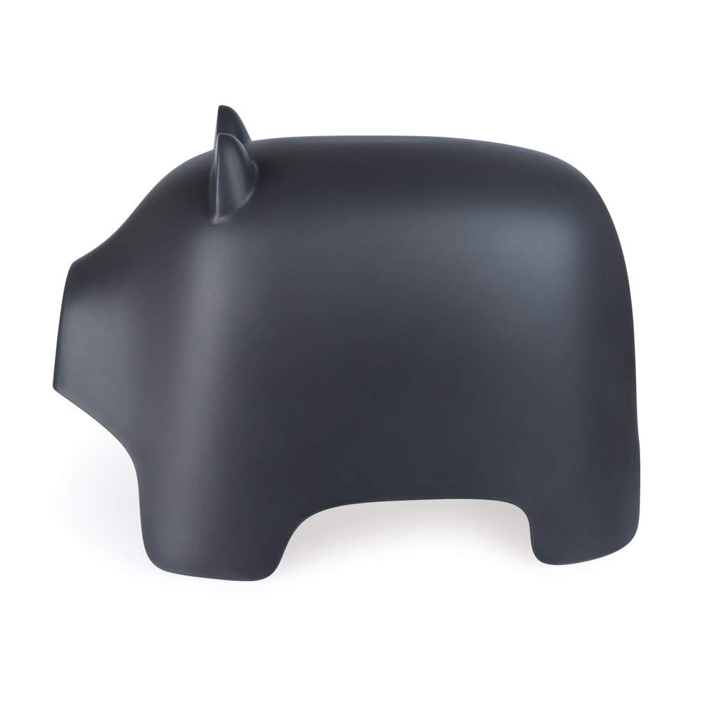 Balvi Taburete Piggy Color Gris Oscuro con Forma de Cerdito Reposapies para Interior y Exterior. Plás