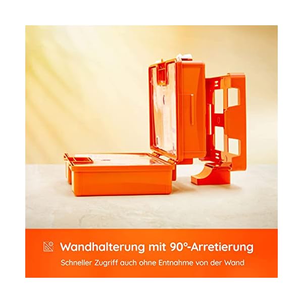 Erste Hilfe Koffer nach neuer DIN 13157:2021 | Gefüllt, inkl. Wandhalterung und gratis Aufklebern | Erste Hilfe Kasten… – Bild 6