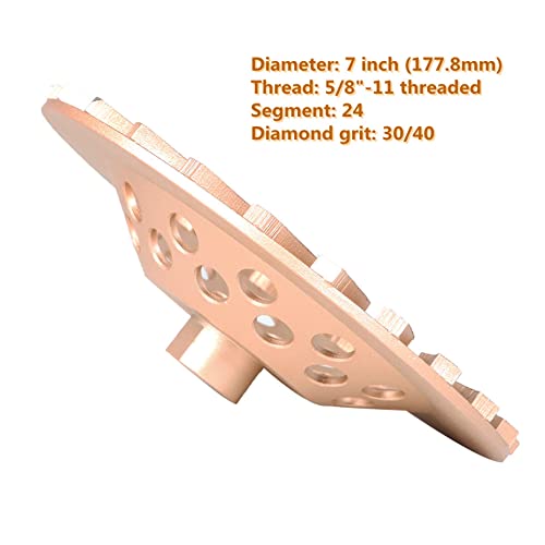 Kimllier KM-1681579-557586-LR 7 Inch Concrete Grinding Wheels 24 Turbo Diamond Segments 5/8 Inch -11 Arbor Diamond Grinding Wheel Fit thumb #2