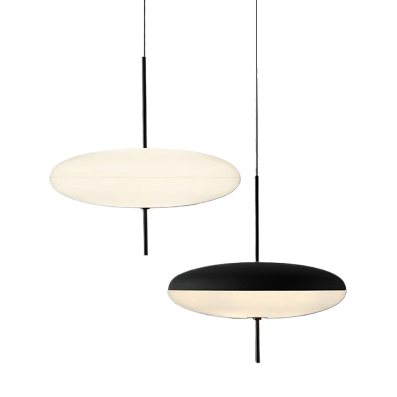 Suspension en verre soucoupe nordique pour salon moderne noir