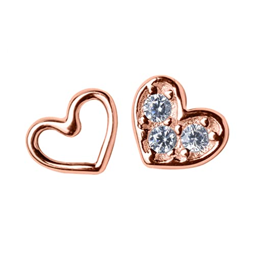 Jewelry Women Tiny Small Heart Stud Earrings Love For Lady