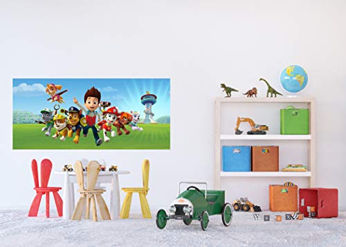 AG Design Paw Patrol FTDN H 5391 Fleece Photo Wallpaper for a Nursery 202 x 90 cm Multi-Coloured, Multicoloured, 202 x 202 cm - Image 2