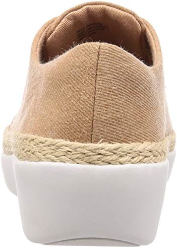 FitFlop K94 Women's Superderby Lace Up Shoe, Beige Shimmer-Denim - 5 M US | Image 2