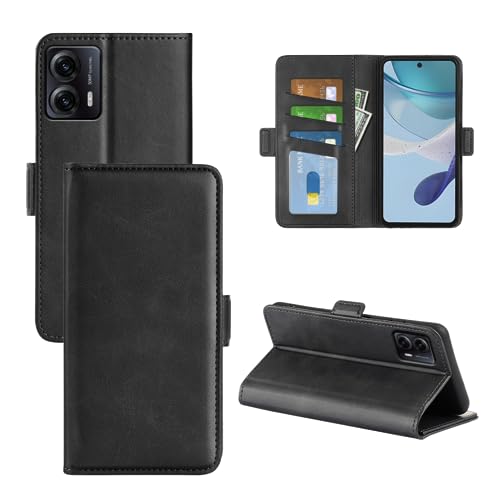 Capa Capinha Carteira Preta Com Porta Cartão Compatível Com Moto G73 - (Hard Glass Store)