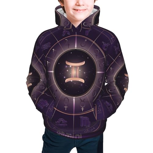 Gemini Boy, Girls Sports Shirt Youth Pullover Fashion Hooded Sweatshirt