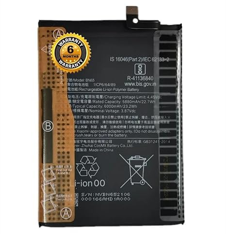 Image of Original BN65 Battery for Xiaomi Redmi 10 India Version MZB0B6OIN Battery with 6 Month Warranty***(RFG173)