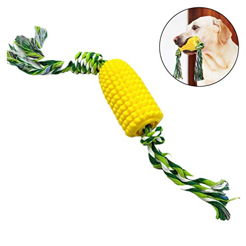 Brinquedo de mastigar Balacoo para animais de estimação, brinquedo de cachorro de milho com corda de