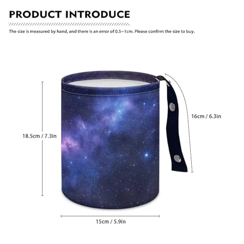 Image of Portable Car Garbage Bin Galaxy Reusable Collapsible Hanging Portable Dustbin Bin Waterproof Waste Basket Car Accessories Interior for Car SUV Trucks Universal