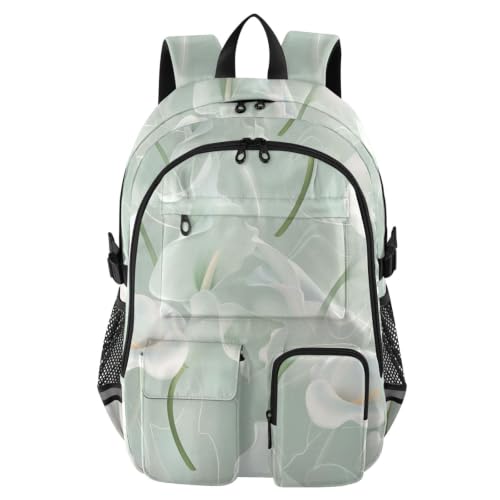 Bolsas de trabajo de 17.5 pulgadas que alivian el peso con diseño de lirio de cala blanco
