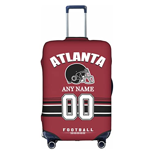 Atlanta Luggage Cover - Custom Name and Number Personalized Suitcase Protector for Travel, Business, Vacation - Fits 18-32 Inch Suitcases