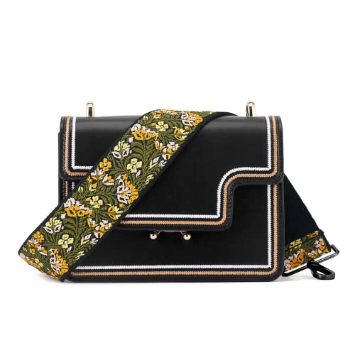 Image of ZOOEASS Nickel Buckles Wide Shoulder Strap Adjustable Replacement Belt Gun Buckles Guitar Style Crossbody Bag Strap