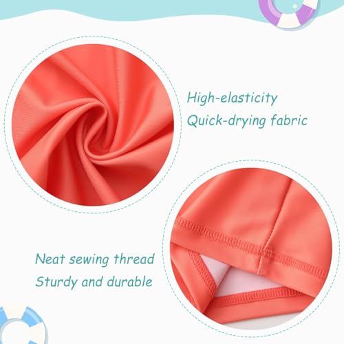 Image of Girls Swim Shirts, Long Sleeve Rash Guard Swimsuits with Full Zipper Sun Protection Bathing Suit Quick Dry Swimwear for Kids