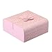 Produktbild Schmuckkasten, Cozyswan Klein Leder Schmuckkästen Dekoration Anzeigen Lagerung Veranstalter für Ringe Ohrringe Halskette (Rosa)