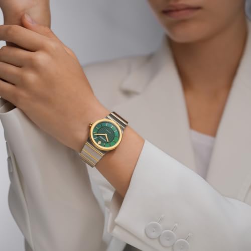 Image of SANDOZ Tresor Premium Swiss Made Quartz Green MOP Dial Watch for Women - SZWLG0000603