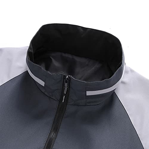Veste en cuir homme imperméable à fermeture éclair pour l'automne