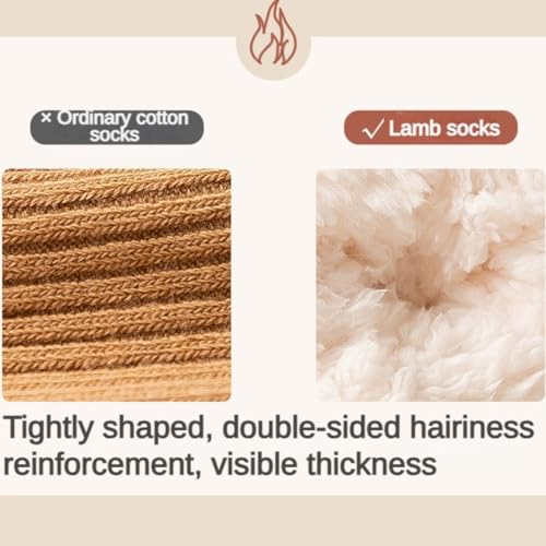 Slipper Socks for Men Fuzzy Non Slip Socks Mens Winter Thermal Snowflake Fleece Lining Home Socks 6-113