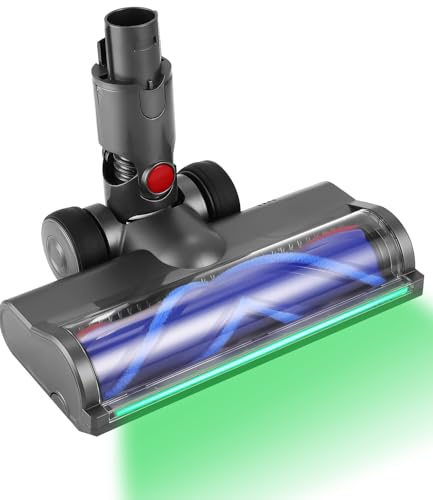 Cabezal de Cepillo Motorizado Compatible para Dyson V6 DC59 DC61 DC62 DC74, Recambio de Rodillo Cepillo Turbo con Luces LED, Para Suelos, Alfombras