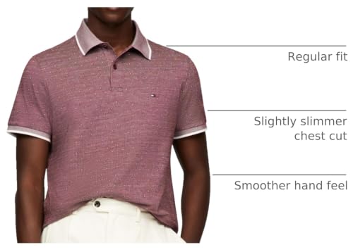 Image of Tommy Hilfiger Mens Short Sleeve Casual Polo Shirts in Regular Fit with Liquid Cotton