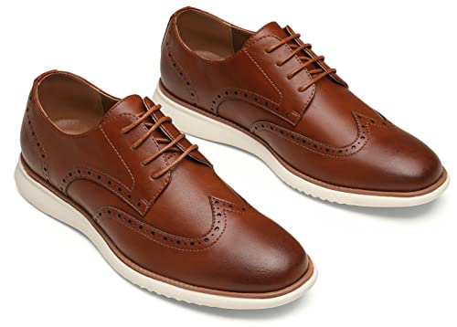 Image of Jousen Mens Dress Shoes Casual Oxfords for Wedding Party Office Church Business Formal Rubber Bottom Lightweight Sneaker Oxford Shoes for Men
