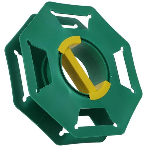 Beavorty Carrete de Cable de Plástico Verde Portátil con Mango Giratorio, Organizador y Dispensador para Gestión Rápida de Cables en Camping, Autocaravanas y Uso Eléctrico Doméstico