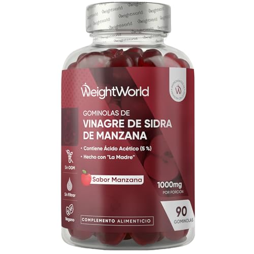 Gominolas Keto de Vinagre de Sidra de Manzana 1000mg - 90 Gominolas con la Madre y Vitamina C - Sabor Natural a Manzana, con Ácido Acético, Remolacha, Vitaminas Grupo B, Vegano - Sin Filtrar, Sin OGM