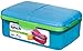 Sistema Lunch Slimline Quaddie Lunch Box z Butelką, Tworzywo Sztuczne, Niebieski/Zielony, 1.5 L
