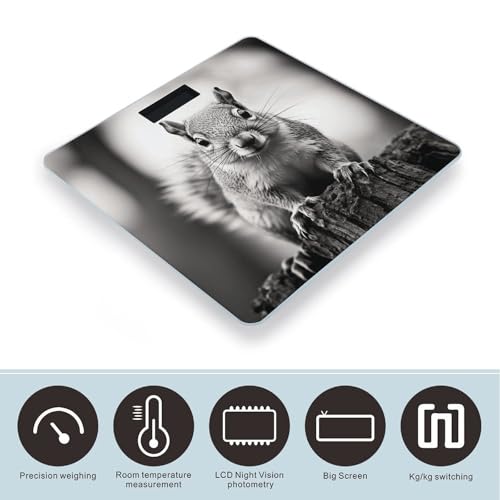 Báscula digital de baño con vidrio templado y pantalla LCD miniatura 3