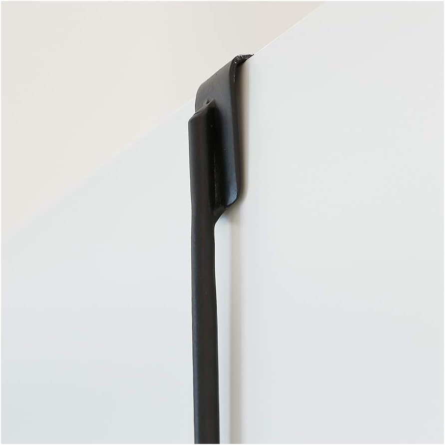 Jemeni 16" Heavy Duty Wreath Hangers for Front Door (2 Pack) | 35LBS Matte Iron Over The Door Hook, No Tools Needed Black Wreath Holder