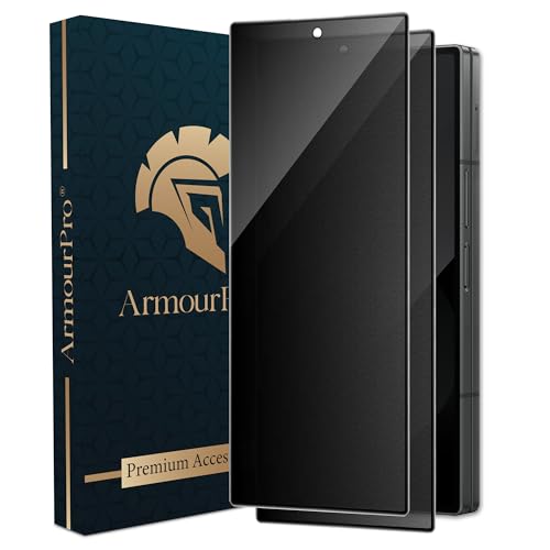 Image of ArmourPro Anti-Spy Matte Privacy Tempered Glass for Samsung Galaxy Z Fold 6 with Edge to Edge Protector Coverage and Easy Installation kit | Black, Pack of 2