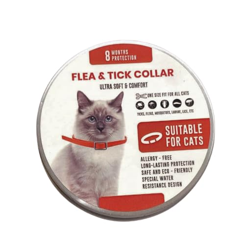 Coleira Antipulgas para Gatos Longa Duração Protege Contra Carrapatos, Mosquitos, Larvas, Pulgas e P