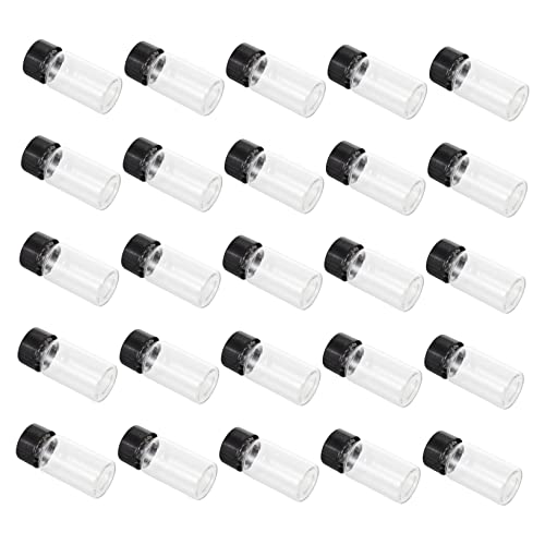 FOMIYES 25 Pack Glass Sample Vials 5ml Empty Bottles Smooth Neck Refillable Glass Bottles for Experiments