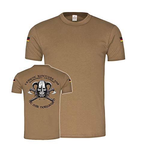 Camiseta táctica Copytec BW Tropen militar caqui XXXL con motivo Wickinger Bart