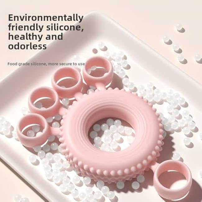 Ocdin 2-in-1 Silicone Hand & Finger Strengthener - Grip Exerciser for Wrist Pain Relief, Carpal Tunnel, Trigger/Mallet Finger - Desk Exercise Equipment for Office & Home Use