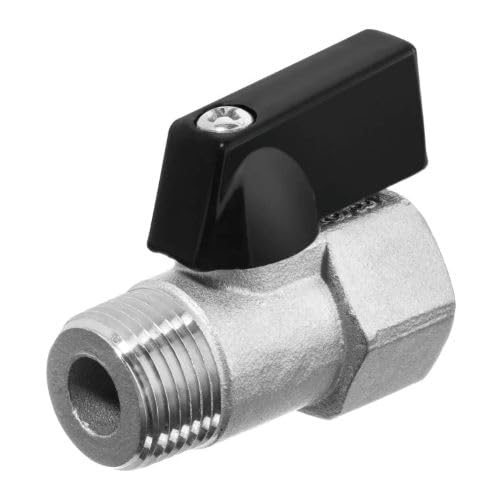 USA SEALING ZUSA-VLV-67 Straight Stainless Steel Mini Threaded Ball Valves, 800 psi Max Pressure, 3/4" NPT Male, 3/4" NPT Female