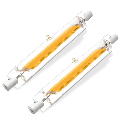 Vipfenturi Lampadine R7S LED 118 mm, dimmerabili, 20 W, equivalenti a lampadina alogena 118 mm, 200 W, senza sfarfallio, bianco caldo 3000 K, 2000 lm, AC 220 – 240 V, illuminazione a fascio 360 gradi