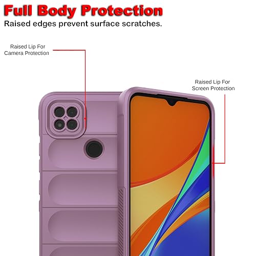 Image of amazon basics Mobile Cover | Full Camera Protection | Liquid Silicon Case | Flexible Bumper Case for Mi Redmi 9 4G / 9C 4G / 9 Activ 4G / Poco C31 4G / C3 4G (Purple)