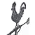 Montague Metal Products 32-Inch Weathervane with Satin Black Rooster Ornament
