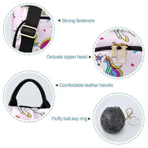 Sac de voyage licorne ludique violet pastel week-end citadin et vacances