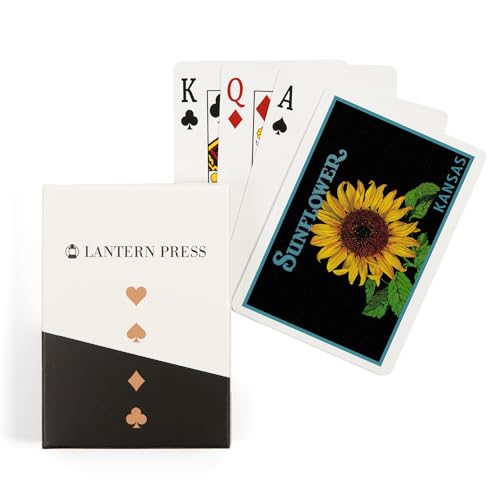 Baraja de 52 cartas estilo póker Kansas Sunflower Brand