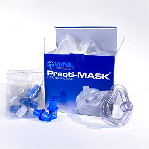WNL Products 5000TM Practi-Mask Adult/Child CPR Training Mask Includes 10 Training Masks, 5