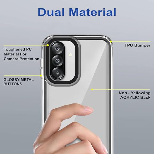 Image of Zapcase Back Case Cover for Samsung Galaxy A26 5G | Compatible for Samsung Galaxy A26 5G Back Cover | Case Cover with Camera Protection | (TPU + PC | Translucent Black)