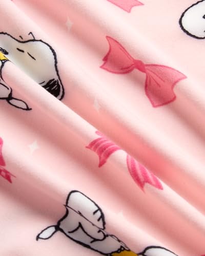 Image of COCO BRANDS Peanuts Snoopy Womens Pajama Set - 2 Piece Short Sleeve Button Down Sleep Shirt and Pajama Shorts