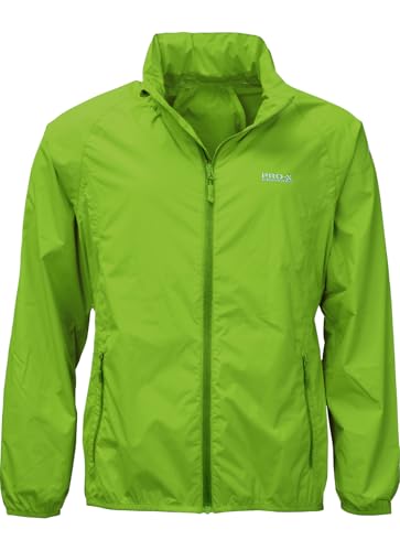 PRO-X elements Herren Fahrradjacke PACKable, Neongrün, Größe 3XL