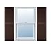 Ekena Millwork LL1C12X03800FB TailorMade Cathedral Top Center Mullion Shutters (Per Pair), 12"W x 38"H, Federal Brown