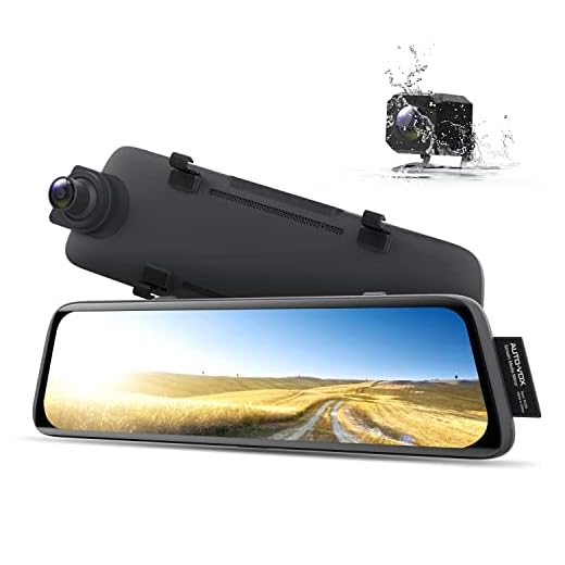 AUTO-VOX V5 Anti-Glare Mirror Dash Cam for Driving Safety, 9.35'' Full Laminated Ultrathin Touch Screen Rear View Mirror Camera, Dual 1080P Super Night Vision Backup Camera with Sony Sensor