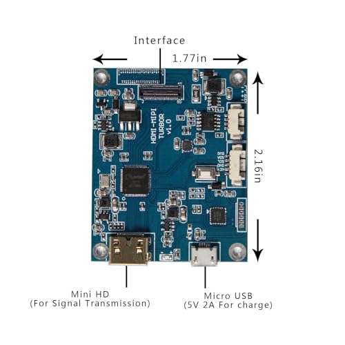 Image of 5.0 Inch Round LCD Display,1080x1080 350 nits Circular IPS Screen | with H /D Controller Board,Sensor Panel for PC Case Mod,Simulator Monitor ,Smart Home Center & Sim Dash