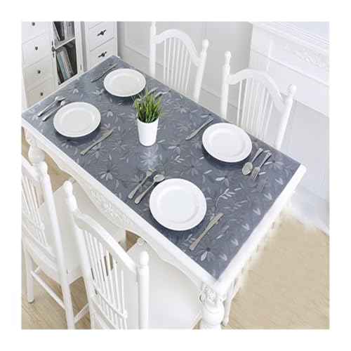 Nappe transparente PVC table rectangulaire cuisine étanche 80x80cm - 5