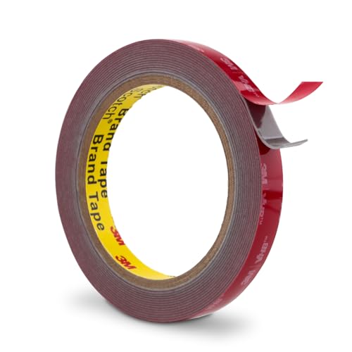 Image of 3M Double Sided Tape 0.5 inch x 15.4Ft Heavy Duty Mounting Tape Grey | Waterproof Heat Resistant Foam Mounting Tape for Indoor Outdoor Home Office Car Decor